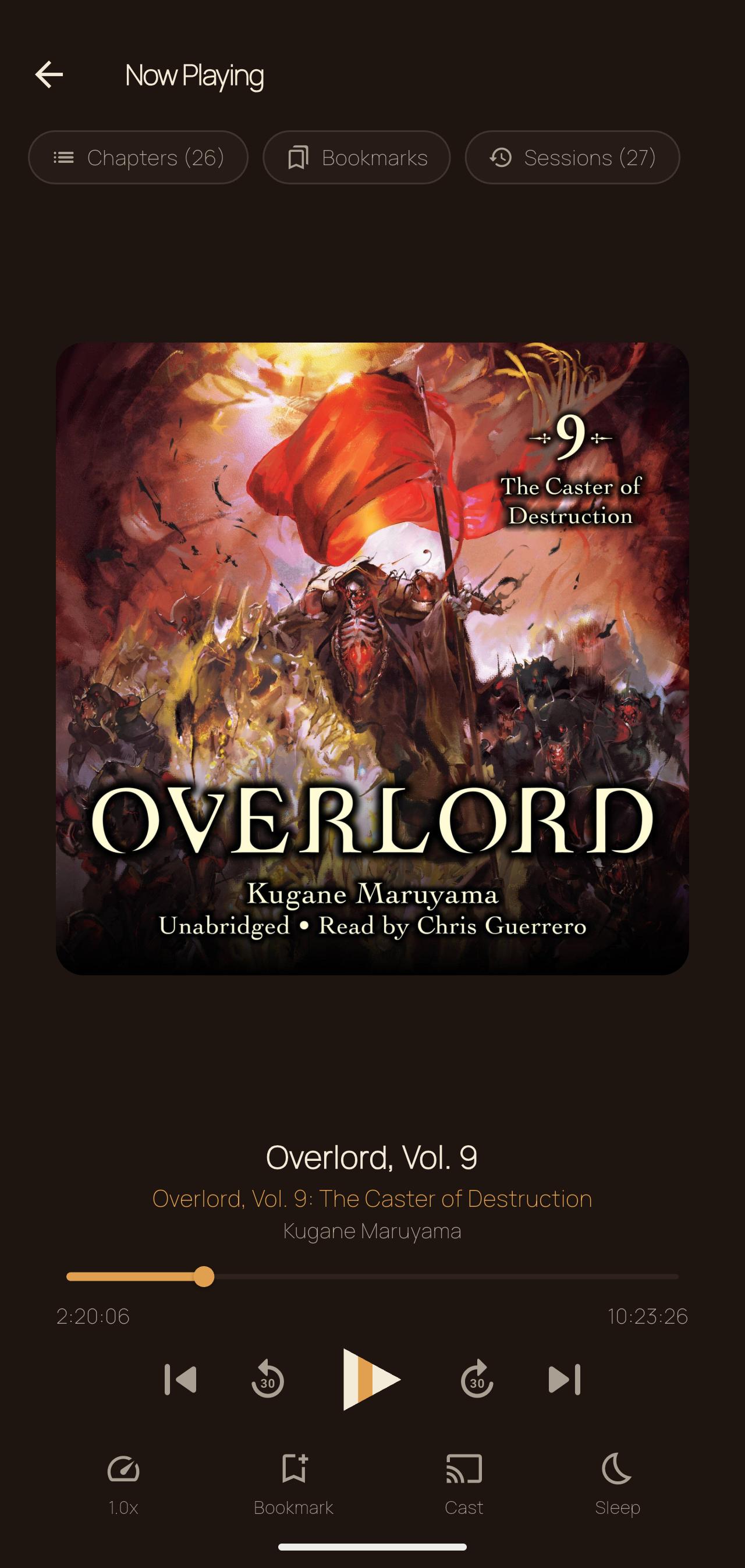 Now Playing screen
